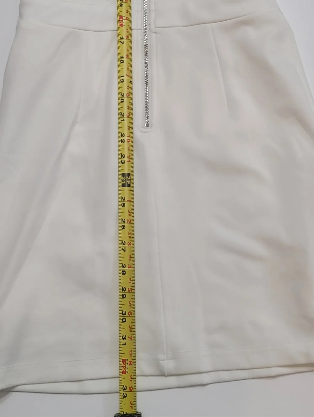 One-Shoulder White Mini Dress with Neck Tie Detail Size S/4